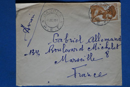 AD6 AEF   BELLE   LETTRE  1955  PETIT BUREAU BABOUA  POUR MARSEILLE FRANCE  ++ AFFRANCH. INTERESSANT - Storia Postale