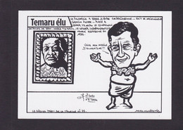 CPM Polynésie Française Tirage 100 Exemplaires Numérotés Signé Par JIHEL Satirique Tjibaou TEMARU Nouvelle Calédonie - Polinesia Francese