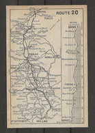 CARTE PLAN 1914 - ITINÉRAIRE Et ALTITUDE - BRIVE FIGEAC RODEZ MILLAU SAINT AFFRIQUE - AURILLAC VILLEFRANCHE - Cartes Topographiques