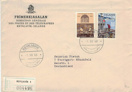 Reko Reykjavik 1968 > Stuttgart - Fischfang - Bücherei Bibliothek - Storia Postale