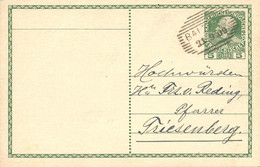 Liechtenstein Entier Postal Ganzsache Carte Postale Postkart Autriche 5H. Oblitération Balzers 1909 - Ganzsachen