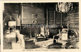 Josselin - Interieur Du Chateau - La Bibliotheque - Library - Castle - 4990 - Old Postcard - France - Unused - Josselin