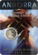 2 € Commemorativi Andorra - 2018 - “25°anniv. Costituzione Di Andorra” - Andorra
