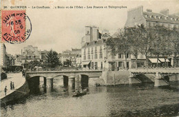 Quimper * Le Confluent Du Steir Et De L'odet * Les Postes Et Télégraphes * Le Pont - Quimper