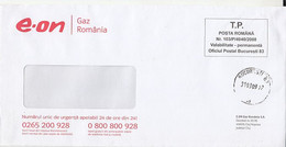 8725FM- GAS COMPANY HEADER PREPAID COVER, 2009, ROMANIA - Brieven En Documenten