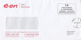 8726FM- GAS COMPANY HEADER PREPAID COVER, 2009, ROMANIA - Cartas & Documentos