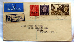 LETTERA RACCOMANDATA 1951 CON MEF 1D ROSSO E 3D VIOLETTO - British Occ. MEF