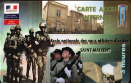 FRANCE  -  ARMEE  -  Internet  -  PASSMAN - Ecole Nationale Des Sous-Officiers D'Active  -  Saint-Maixent  -  3 Heures -  Cartes à Usage Militaire