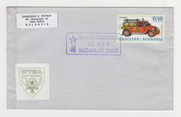 Bulgaria Bulgarian Cover 2007 With Nice Fire Car Truck Engine Stamp (15301) - Cartas & Documentos