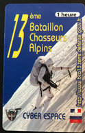 FRANCE  -  ARMEE  -  Internet  -  PASSMAN - 13ème Bataillon Chasseurs Alpins  -  1 Heure -  Schede Ad Uso Militare