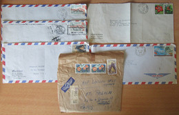 Nouvelle-Calédonie - 6 Enveloppes (1 Fragment) Circulées Entre Nouméa Et Paris Vers 1960 - Cartas & Documentos