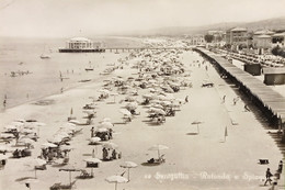 Cartolina - Senigallia - Rotonda E Spiaggia - 1953 - Ancona