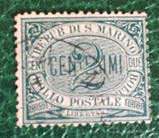 1877-90 - San Marino - Due Centesimi Usato - Oblitérés