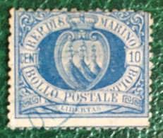 1892-95 - San Marino - Dieci Centesimi Usato - Oblitérés