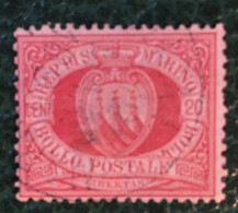 1877-90  - San Marino - Venti Centesimi  Usato - Oblitérés