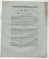 1791 - LOI RELATIVE AUX CONTRIBUTIONS / JOINVILLE HAUTE MARNE - Decreti & Leggi