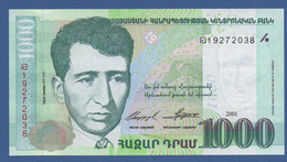 ARMENIA - P.50b – 1.000 Dram 2001 UNC  Serie N. Թ19272038 - Armenië