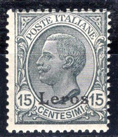 Egeo - Lero (Leros) 15 Centesimi ** Sass. 10 - Ägäis (Lero)