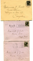 3 Enveloppen Van Liège / Ukkel Naar Coxyde Bains Gefr. 70c Leopold III   Catnr 401 - 1934-1935 Léopold III