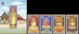 Laos 2003, World Stamp Exhibition Bangkok - Bhudda, MNH S/S And Stamps Set - Laos