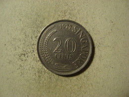 MONNAIE SINGAPOUR 20 CENTS 1977 - Singapour