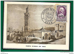 Algérie /France ; FDC 1er Jour; 1953; Carte Maximum " Journée Du Timbre " - FDC