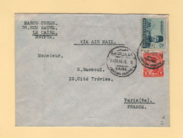 Egypte - Le Caire - 1946 - Par Avion Destination France - Storia Postale