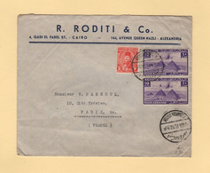 Egypte - Alexandrie - 1946 - Par Avion Destination France - Briefe U. Dokumente