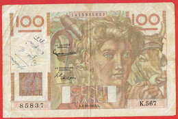 France - Billet De 100 Francs Type Jeune Paysan - 1er Octobre 1953 - 100 F 1945-1954 ''Jeune Paysan''