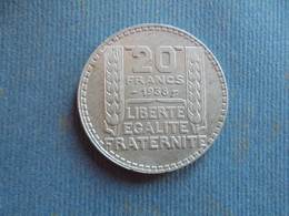 20 FRANCS TURIN RAMEAUX LONGS 1938 - L. 20 Franchi