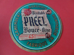 Etiquette De Camembert Préel Boucé Orne 61 - Quesos