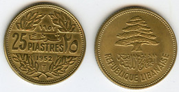 Liban Lebanon 25 Piastres 1952 KM 16.1 - Libano