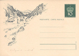 Liechtenstein Entier Postal Ganzsache Carte Postale Postkarte CP31 10Rp. Neuve SA 1949 - Stamped Stationery