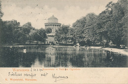 CP Varsovie – Jardin De Saxe - 1902 Timbre Russe, Voir Oblitération - Covers & Documents