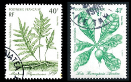 POLYNESIE 1986 - Yv. 268 Et 269 Obl.  - Plantes Médicinales (2 Val.)  ..Réf.POL25961 - Used Stamps