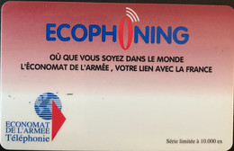 FRANCE  -  ARMEE  -  Prepaid  -  ECOPHONING  - Brune - Military Phonecards