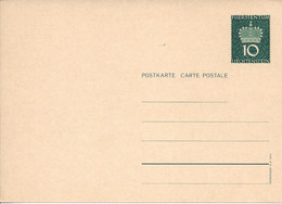 Liechtenstein Entier Postal Ganzsache Carte Postale Postkarte CP37 10Rp. Neuve 1959 - Enteros Postales