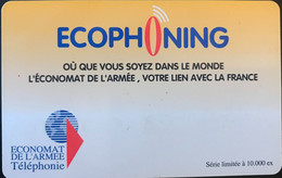 FRANCE  -  ARMEE  -  Prepaid  -  ECOPHONING  - Jaune Orangé -  Kaarten Voor Militair Gebruik