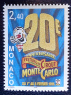MONACO 1996 Y&T N° 2026 ** - 20e FESTIVAL DU CIRQUE - Neufs