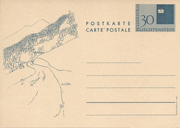Liechtenstein Entier Postal Ganzsache Carte Postale Postkarte CP49 10Rp. Neuve 1965 - Entiers Postaux