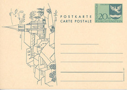 Liechtenstein Entier Postal Ganzsache Carte Postale Postkarte CP53 20Rp. Neuve Eschen1967 - Stamped Stationery