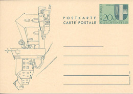 Liechtenstein Entier Postal Ganzsache Carte Postale Postkarte CP58 20Rp. Neuve Schaan 1967 - Postwaardestukken