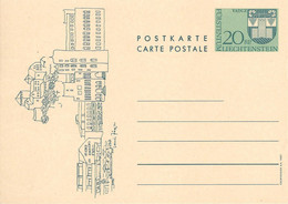 Liechtenstein Entier Postal Ganzsache Carte Postale Postkarte CP62 20Rp. Neuve Vaduz 1967 - Enteros Postales