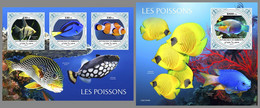 DJIBOUTI 2021 MNH Fishes Fische Poissons M/S+S/S - OFFICIAL ISSUE - DHQ2142 - Fische