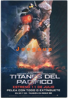 Argentina Card Cine Film Movie Titanes Del Pacifico De Guillermo Del Toro - Manifesti Su Carta