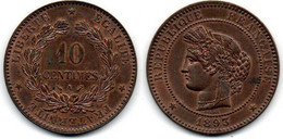 10 Centimes 1893 A Cérès SUP - Andere & Zonder Classificatie