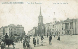 MOLENBEEK-PLACE DE LA DUCHESSE-EGLISE SAINTE BARBE-HOSPICE-MARCHE-ATTELAGE-ANE - St-Jans-Molenbeek - Molenbeek-St-Jean