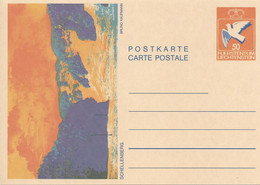 Liechtenstein Entier Postal Ganzsache Carte Postale Postkarte 6 CP81 50Rp. Neuves Et Oblitérées Schellenberg - Enteros Postales