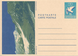 Liechtenstein Entier Postal Ganzsache Carte Postale Postkarte 3 CP82 70Rp. Neuves Alpe Matta - Entiers Postaux