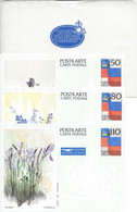 Liechtenstein Entier Postal Ganzsache Carte Postale Postkarte 3 CP84 à 86  50, 80 Et 110Rp. Neuves Dans Pochette - Enteros Postales